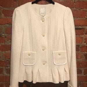 White Elevenses Wool Jacket Size 8 Like New!